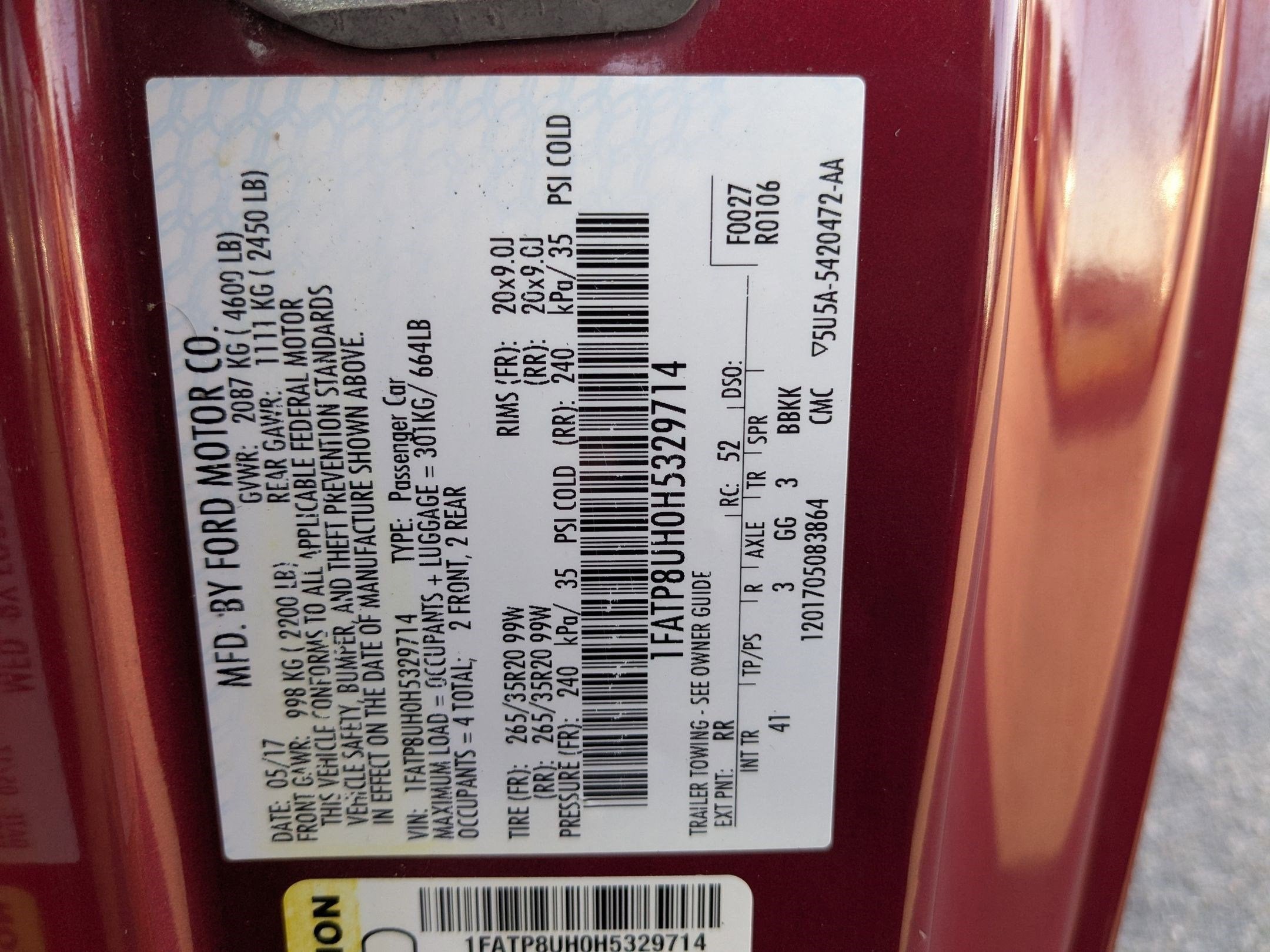 2017 Ford Mustang EcoBoost Premium