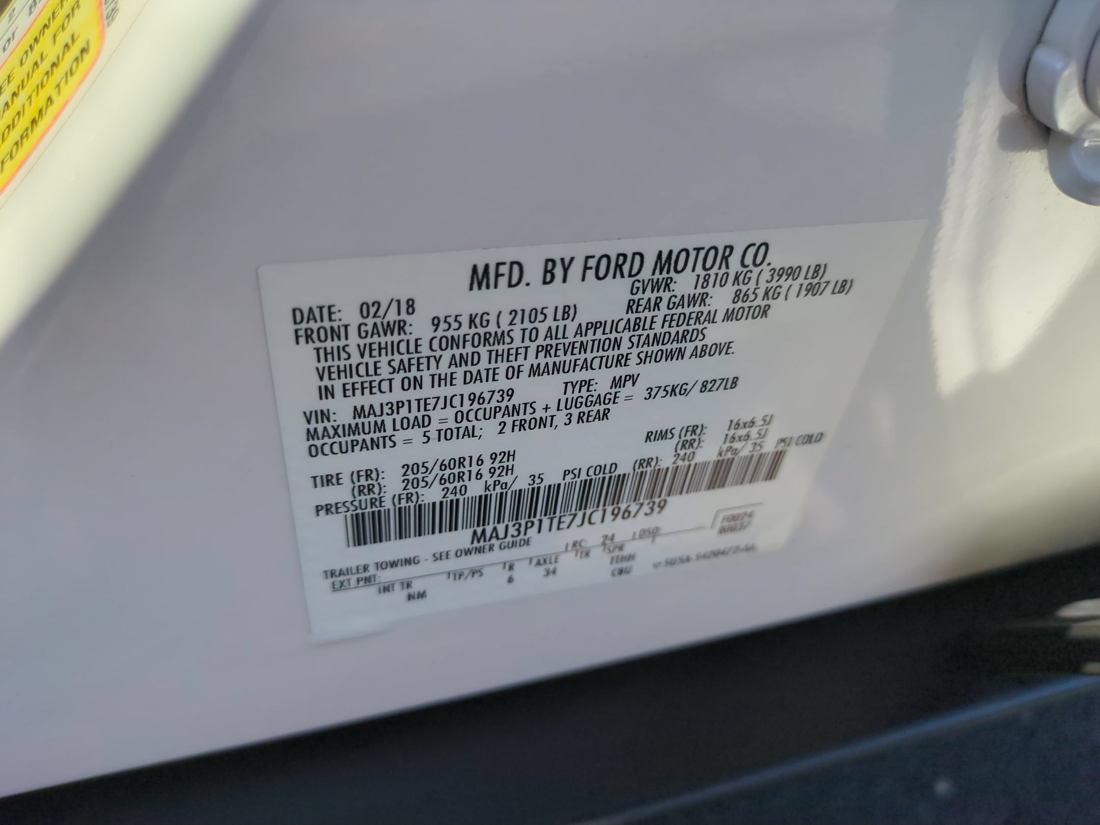 2018 Ford EcoSport SE
