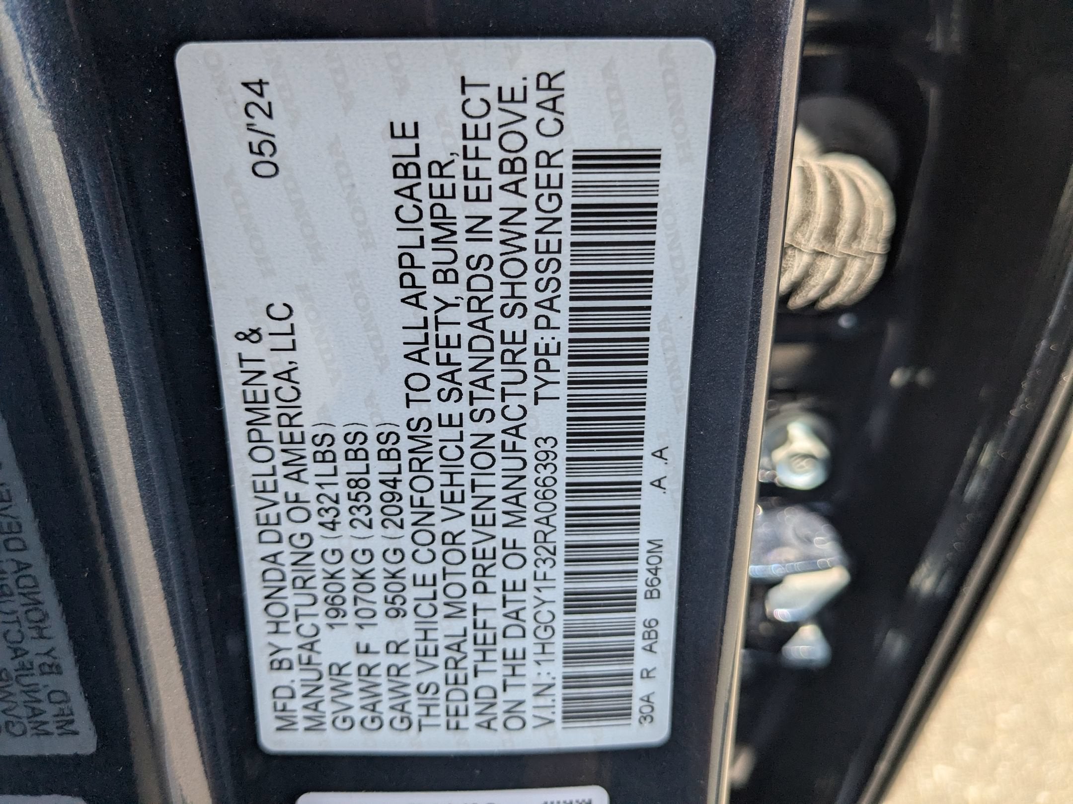 2024 Honda Accord Sedan EX