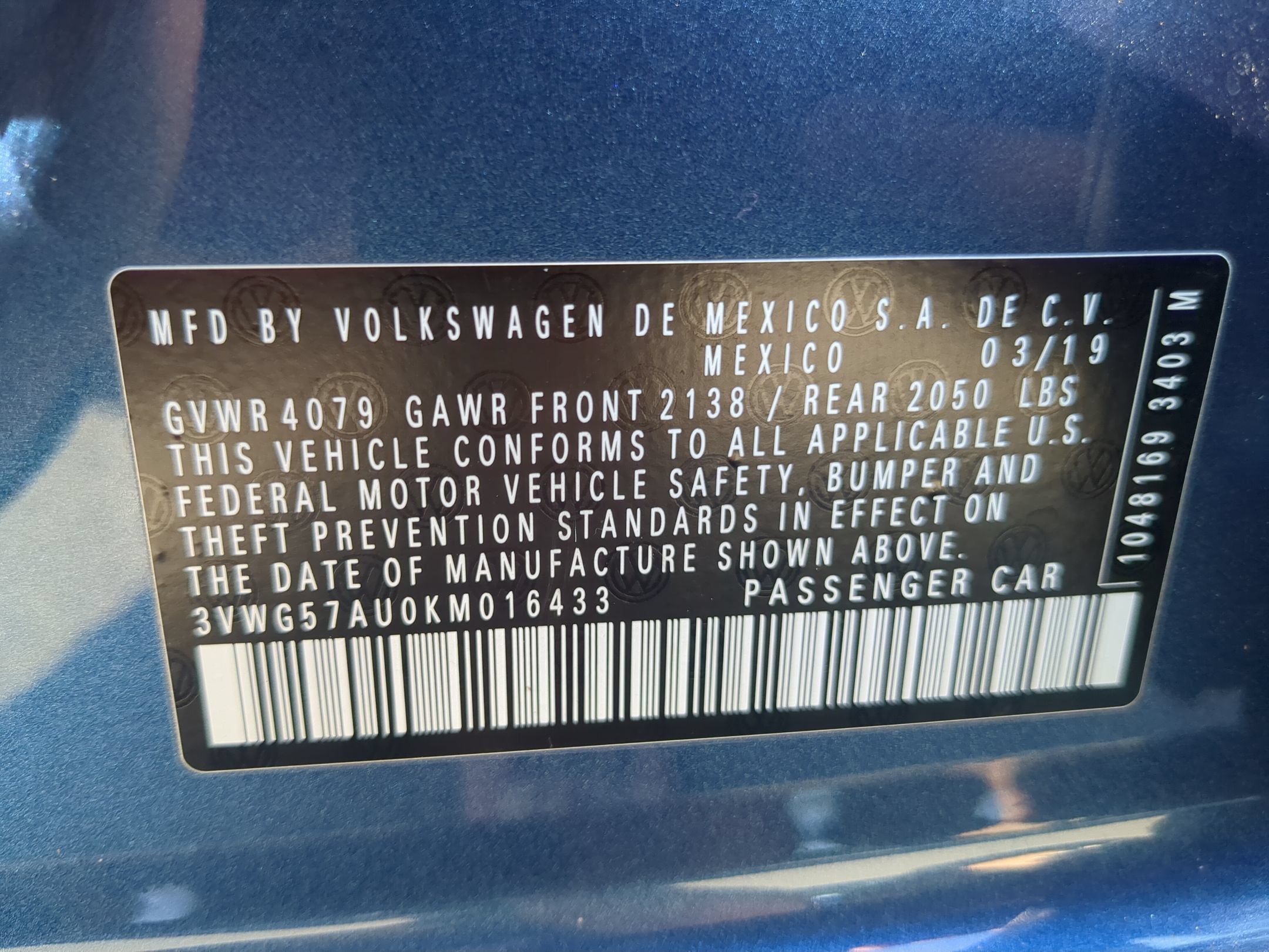 2019 Volkswagen Golf S