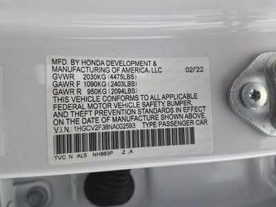 2022 Honda Accord Sedan Sport