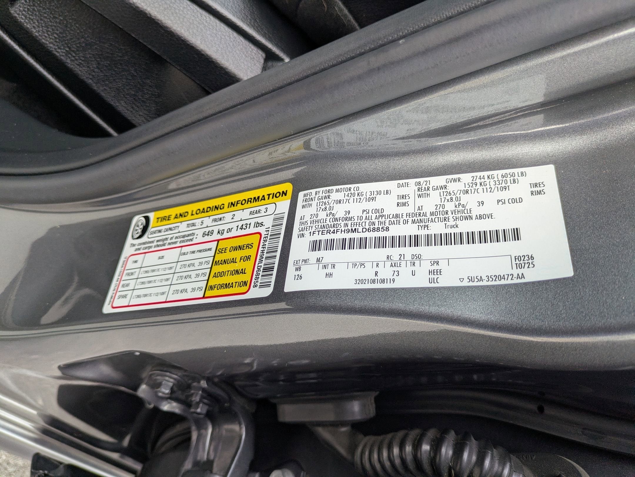 2021 Ford Ranger LARIAT