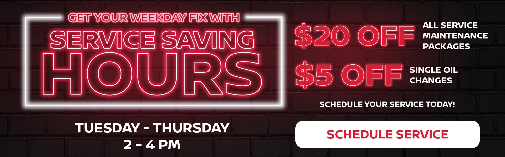 Service Saving Hours - Schedule Your Appointment & Save