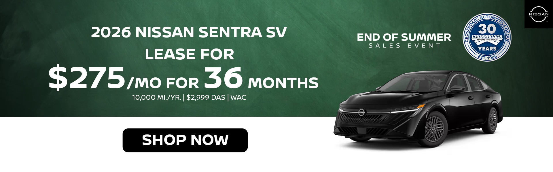 Lease for $275/month for 36 Months