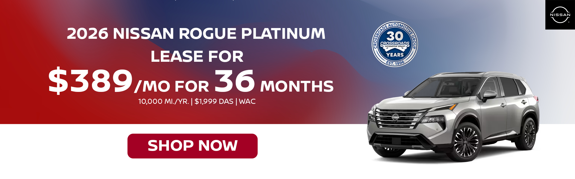 Lease for $389/month for 36 Months