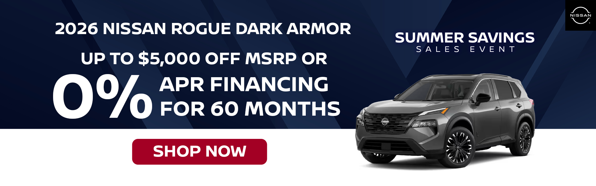 2026 Nissan Rogue Dark Armor Up to $5,000 Off MSRP 