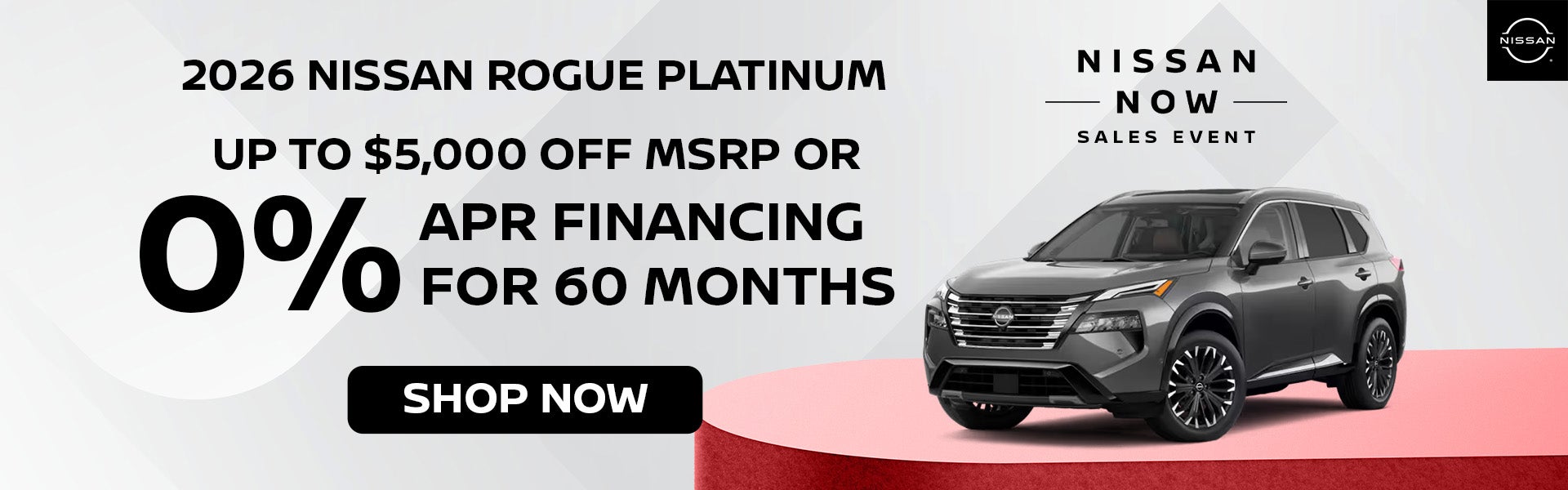2026 Nissan Rogue Platinum - Big Savings AND Low APR!