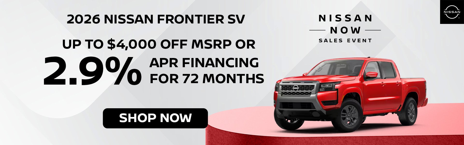 2026 Nissan Frontier SV - Big Savings and Low APR 