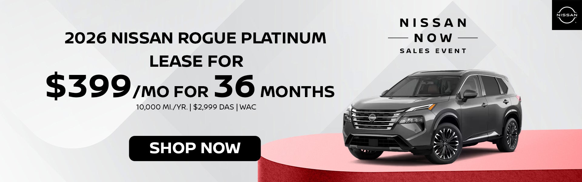 2026 Nissan Rogue Platinum - Low Lease Payments