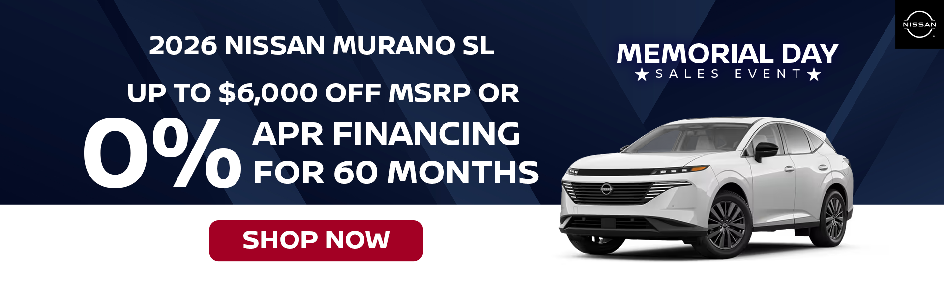 2026 Nissan Murano SL Up to $6,000 Off MSRP